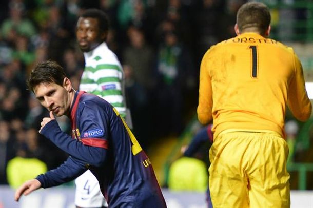 Lionel Messi y un amargo festejo para Thiago