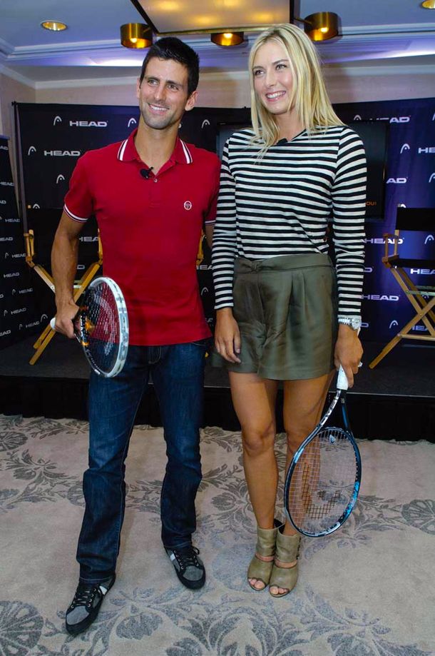 Sharapova y Djokovic reeditaron una nueva batalla de los sexos