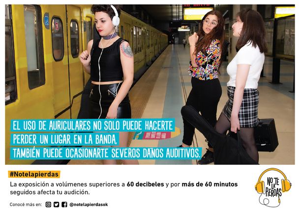 No te la pierdas: lanzan campaña para incentivar el uso correcto de auriculares