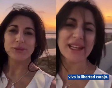 El polémico video de Juliana Santillán en el amanecer del 1 de enero, desde Mar del Plata.