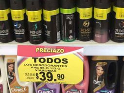 Error letrero supermercado desodorantes mexico