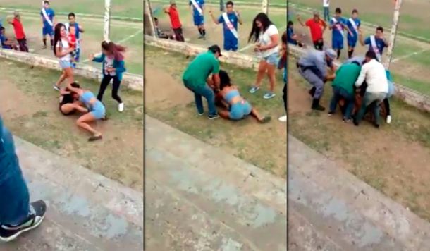 Se enteraron de que salían con el mismo futbolista y terminaron a las piñas en la tribuna