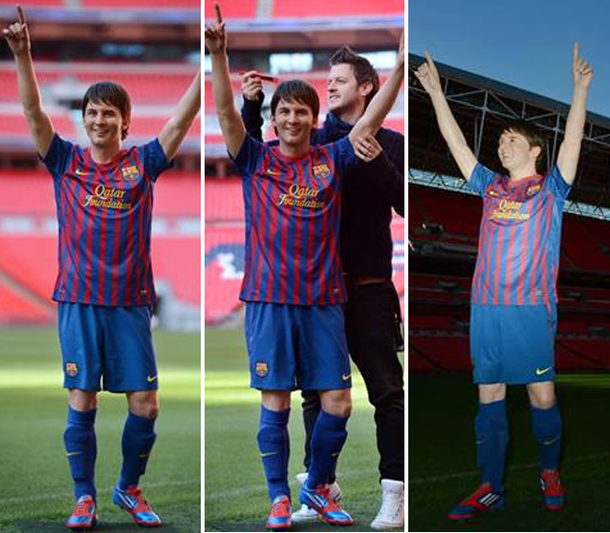 Presentaron la estatua de cera de Lionel Messi