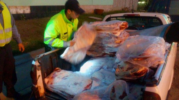 Fue detenido cuando transportaba ilegalmente 41 costillares