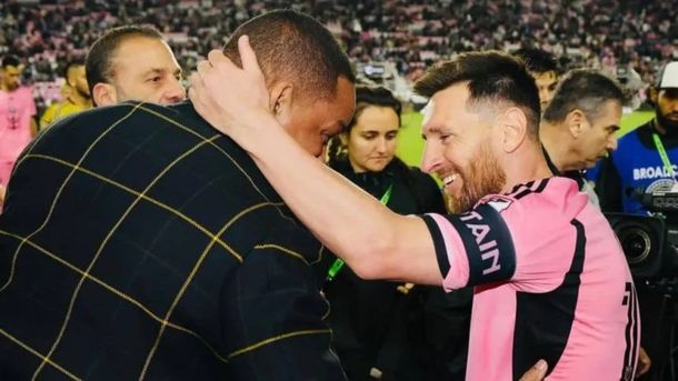 La reacción de Will Smith tras saludar a Lionel Messi: Es una locura