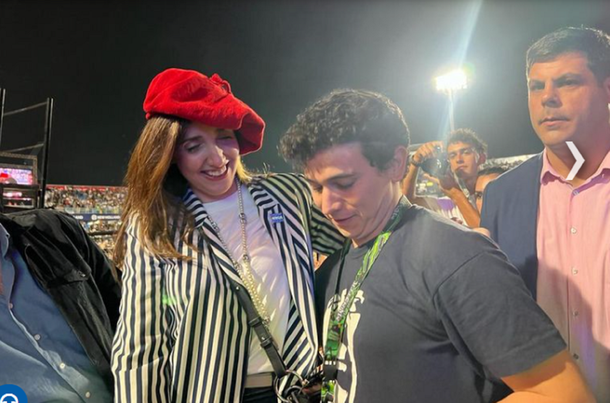 Victoria Villarruel estuvo en el Festival de Jesús María