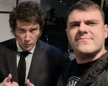 Javier Milei, junto a Daniel Parisini, más conocido como el Gordo Dan.