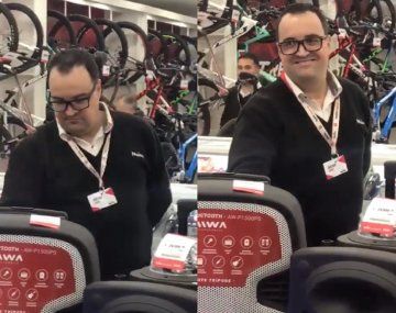 La marcha peronista sorprendió a los empleados de un negocio de electrónica de Mar del Plata