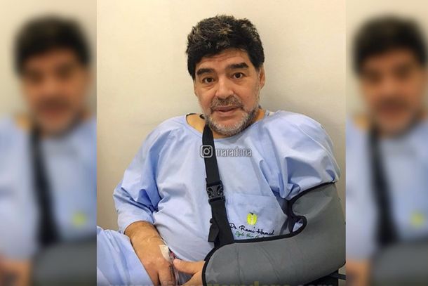 Maradona fue operado de su hombro izquierdo 
