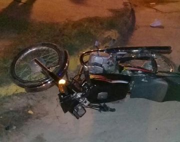 Así quedó la moto tras ser arrollada