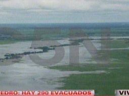 San Pedro: así se ven las zonas inundadas desde el aire