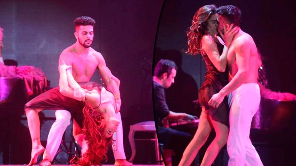 El costado sexy de Juana Viale: a los besos con Facundo Mazzei en el escenario