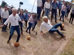 El blooper de Rogelio Frigerio intentando jugar al fútbol