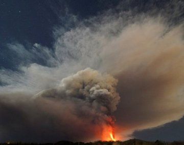 Impactantes imágenes de la erupción del volcán Etna