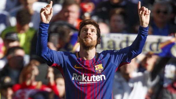 Lionel Messi celebra un gol para el Barcelona