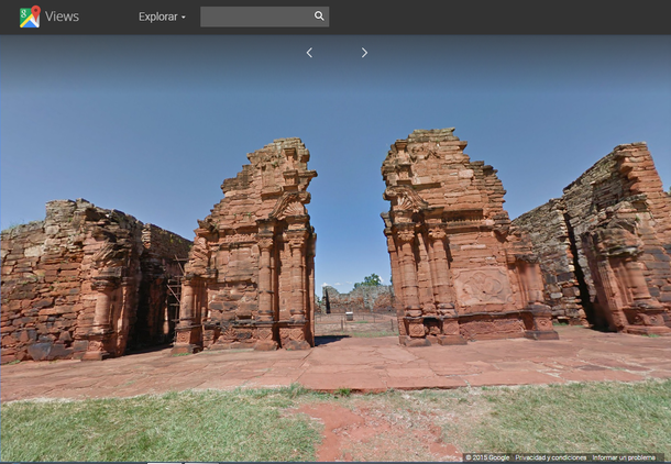 Las ruinas de San Ignacio ya pueden recorrerse gracias a Google Street View
