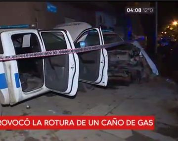 Así quedaron los móviles de Prefectura siniestrados