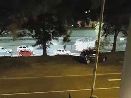 caos de transito en la general paz por vuelco caos de transito en la general paz por vuelco