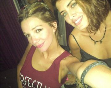 Silvina Luna y Micaela Breque disfrutaron una noche de solteras