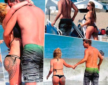 Flor Peña junto a Ramiro Ponce de León en Mar del Plata