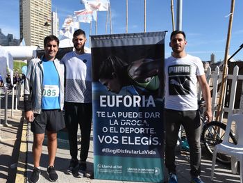 Manuel Mosca junto a Patricio Garino y Sebastian Crismanich