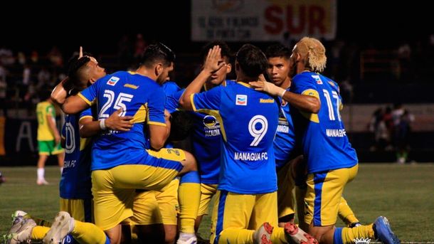 El festejo de los jugadores del Managua FC