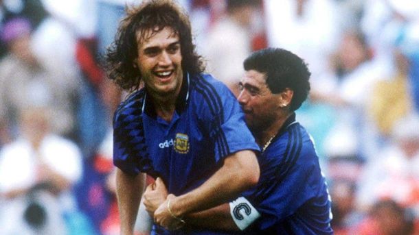 Batistuta y Maradona