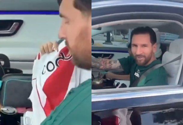 La reacción de Lionel Messi cuando le pidieron firmar una camiseta de River