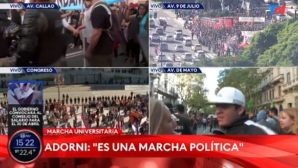 El momento viral de la Marcha Federal Universitaria: Aguante Boca, loco