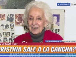 Estela de Carlotto: Deseo que Cristina acepte la candidatura