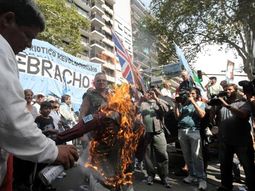 Disturbios por Malvinas quebracho