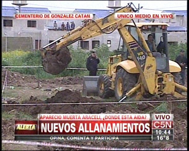 Tratan de determinar si los restos hallados son de Aída Amoroso