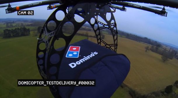 Una compañía entrega pizzas con aviones no tripulados