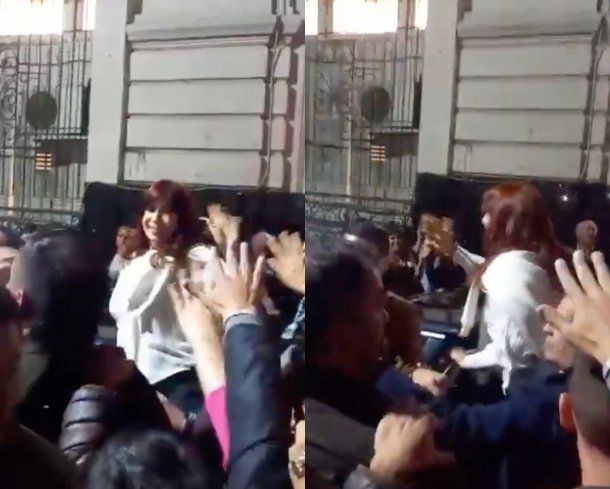 Marcha Federal Universitaria: Cristina Kirchner saludó a los manifestantes en plena vía pública