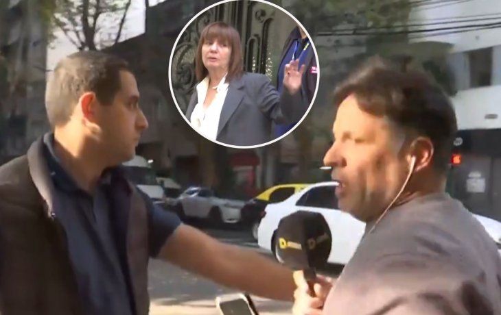 Video: Bullrich hizo apartar a un periodista para no tener que hablar
