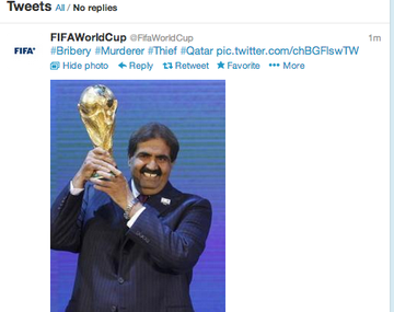 Hackearon las cuentas de Twitter de la FIFA y Blatter