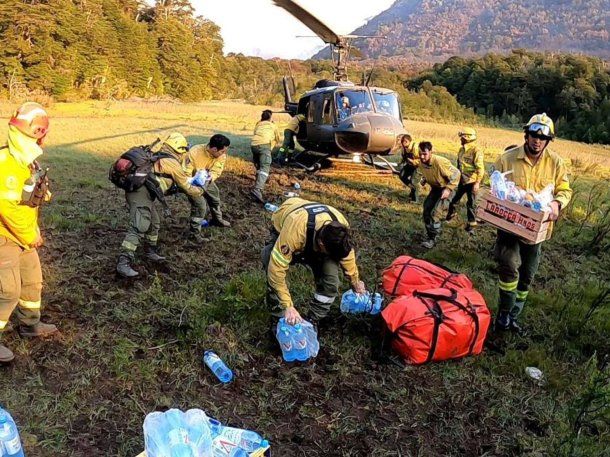 Patagonia: el Ejército colabora con la lucha contra los incendios forestales