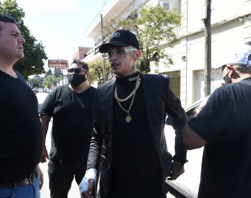 Así llegó L-Gante a la fiscalía de General Rodríguez: está imputado por abuso de arma y amenazas