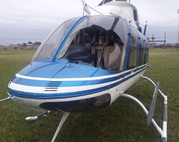 Así quedó el helicóptero del gobernador Domingo Peppo