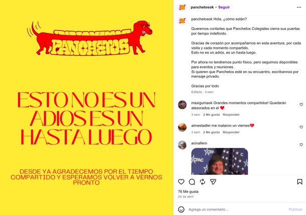 No es un adiós, es un hasta luego: la despedida de una panchería de autor que cerró por la crisis económica
