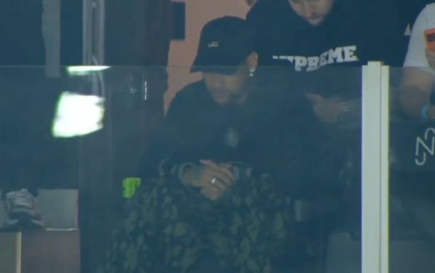 La reacción de los hinchas de San Lorenzo cuando vieron a Neymar en la tribuna