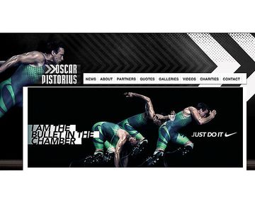 Portada web que retiraron de www.oscarpistorius.com