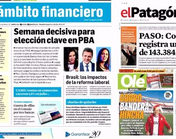 Mirá las tapas de los diarios