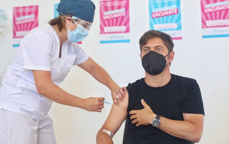 Axel Kicillof se aplicó la segunda dosis de la Sputnik V