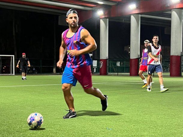 El Kun Agüero volvió a jugar al fútbol en Miami