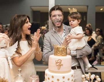 María Fernanda Callejón celebró el bautismo y el primer año de su hija Giovanna