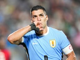 Luis Suárez en la Selección de Uruguay.