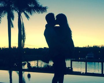 La romántica foto de Gianinna Maradona y Lucho Strassera