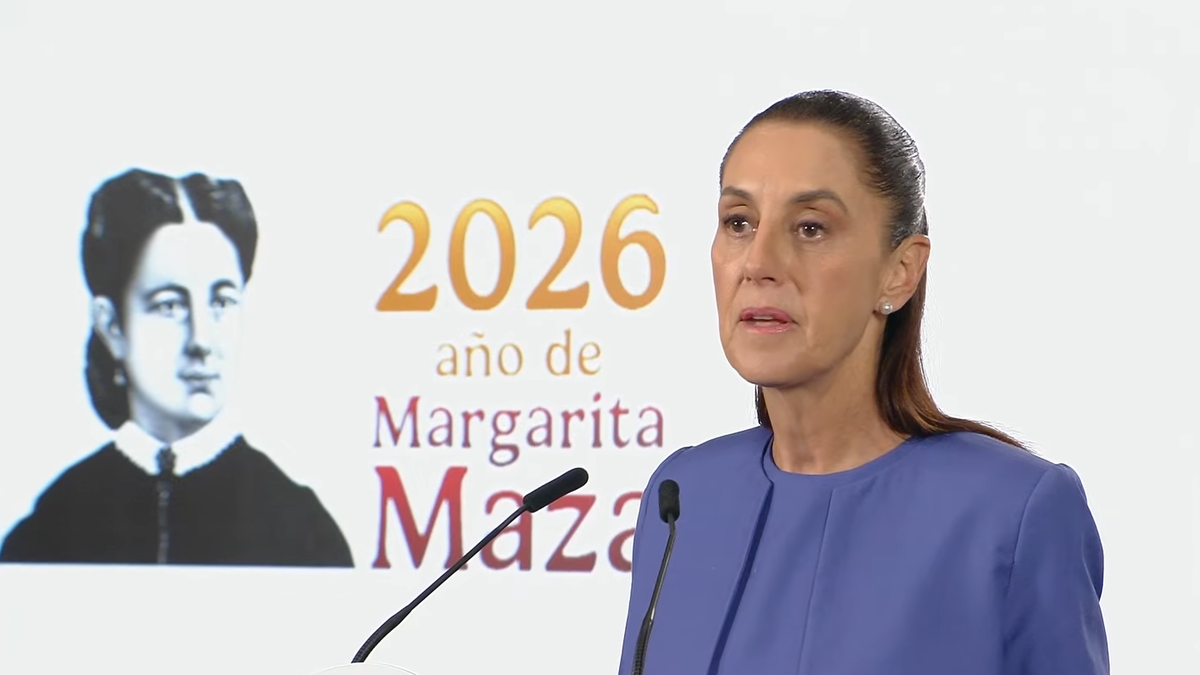 Claudia Sheinbaum en la Mañanera del Pueblo.