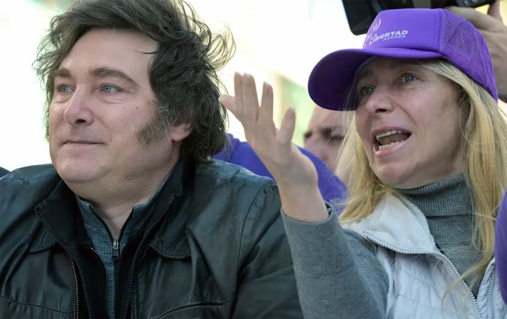 Los hermanos Javier y Karina Milei.